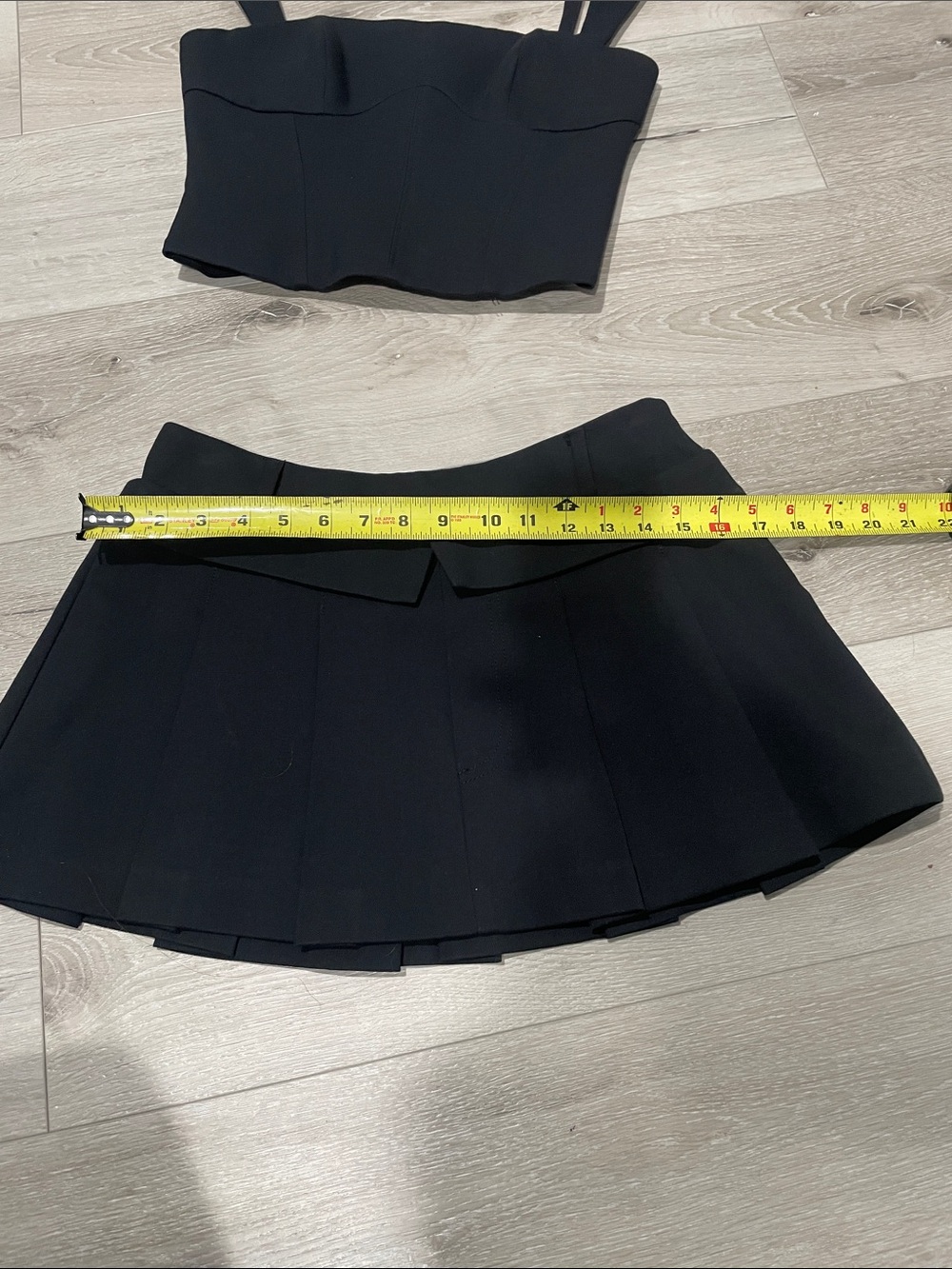Oh Polly Black Pleated Mini Skirt Set - Picture 10 of 11